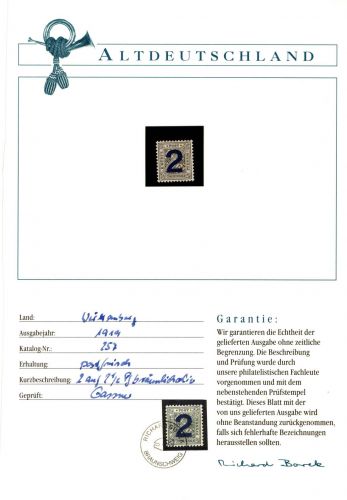 Württemberg 257 postfrisch
