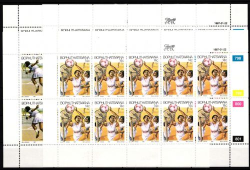 Bophuthatswana 181-184 postfrisch Kleinbogensatz / Sport #IH163