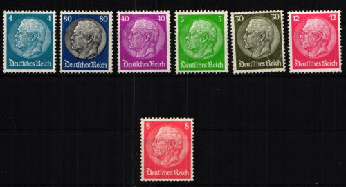 Falz-Lot Hindenburg WZ 2 490 u.a mit Falz #IU394