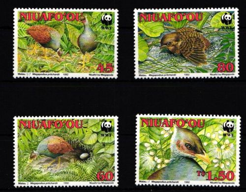 Niuafo Ou Inseln 233-236 postfrisch Vögel #IH442