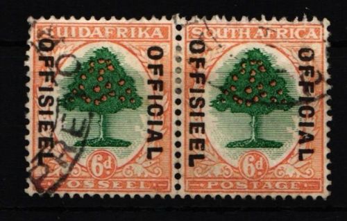 Südafrika Dienstmarken 10-11 gestempelt als waagerechte Paare #IW223