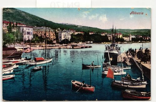 AK Abbazia Harfen 1912 gebraucht #PN170
