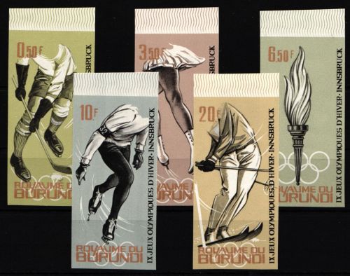 Burundi 80B-84B postfrisch Olympische Winterspiele - Innsbruck #IQ157