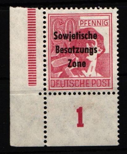 SBZ 195 postfrisch als Eckrand #IW253