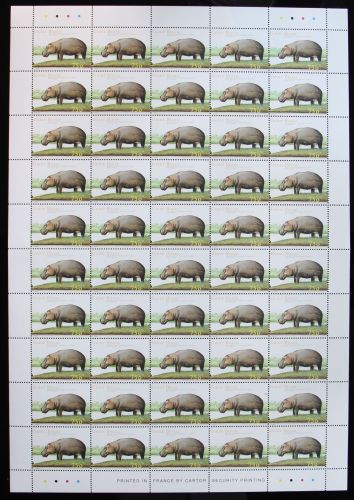 Guinea Bissau 2007 postfrisch als 50er Bogen - mittig gefaltet #IP671