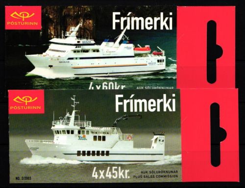 Island MH 14 und MH 15 postfrisch 2 Markenheftchen Fähren #IR045