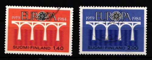 Finnland 944-945 gestempelt 25 Jahre Verwaltungen Fernmeldewesen #IQ858