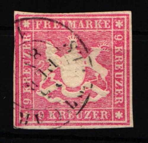 Württemberg 14a gestempelt