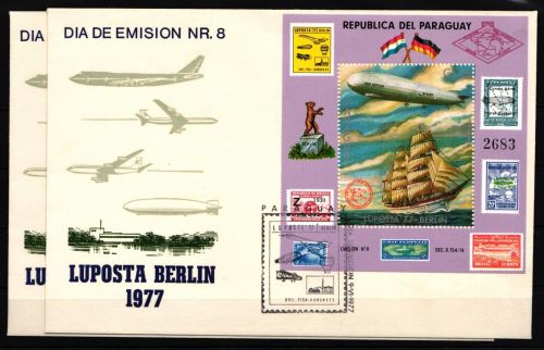 Paraguay Block 298-299 gestempelt auf Brief #IQ809