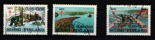 Finnland 686-688 gestempelt Bekämpfung der Tuberkulose #IQ828