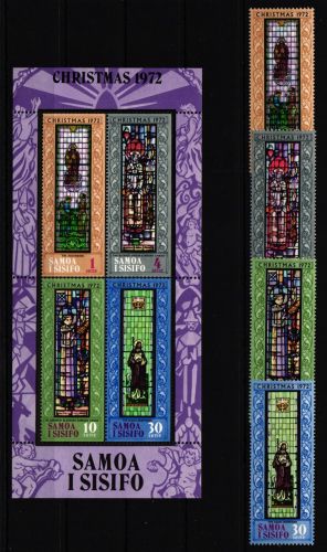 Samoa Block 4 mit 272-275 postfrisch Weihnachten #IQ776