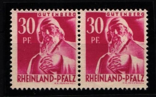 Französische Rheinland Pfalz 9 G postfrisch waagerechtes Paar #IV867