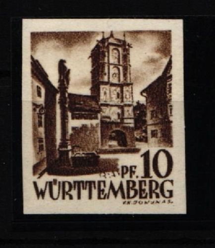 Französische Zone Württemberg 17 U postfrisch ungezähnt #IV922