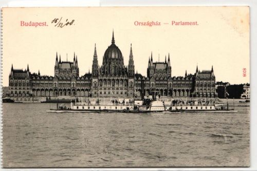 AK Budapest Parlament 1908 ungebraucht #PN221