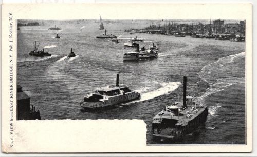AK New York View form East River Bridge ungebraucht #PN287
