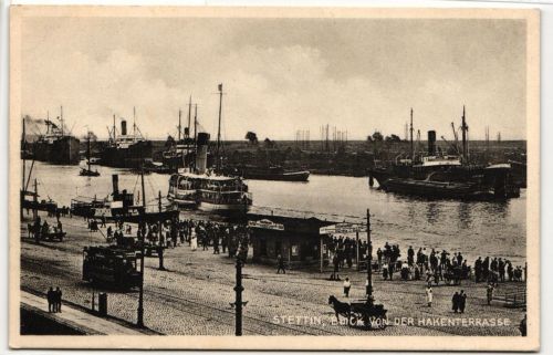 AK Stettin Blick von der Hakenterrasse gebraucht #PN314