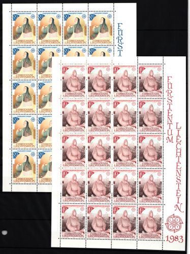 Liechtenstein 816 und 817 postfrisch Kleinbogensatz #IH757