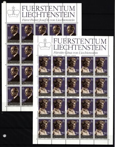 Liechtenstein 828 und 829 postfrisch Kleinbogensatz #IH762
