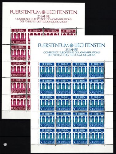 Liechtenstein 837 und 838 postfrisch Kleinbogensatz #IH769