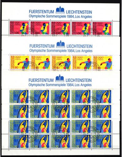 Liechtenstein 846-848 gestempelt Kleinbogensatz mit Ersttagsstempel #IH775