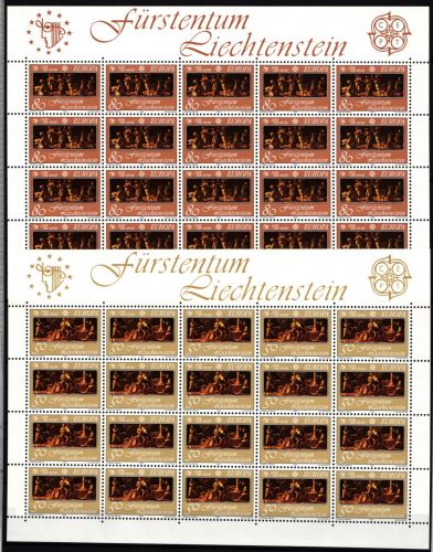 Liechtenstein 866 und 867 postfrisch Kleinbogensatz / Musik #IH782