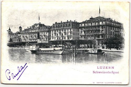 AK Luzern Schweizerhofquai 1902 gebraucht #PN366