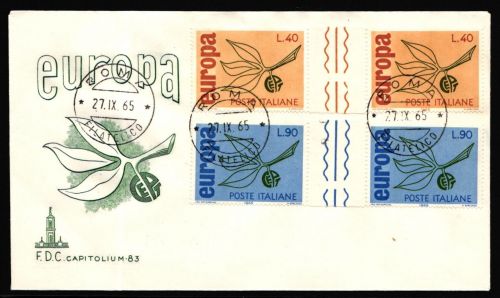 Italien 1224-1225 ZW gestempelt als FDC/ Cept #IG657