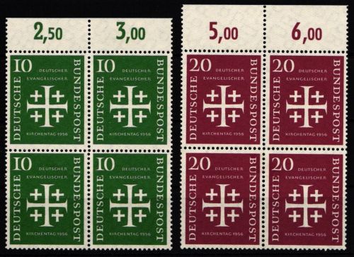 Bund 235-236 postfrisch als 4er Blöcke Oberrand #IG706