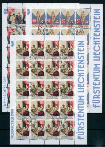 Liechtenstein 954-956 gestempelt als Kleinbögen, Ersttagssonderstempel #IG983