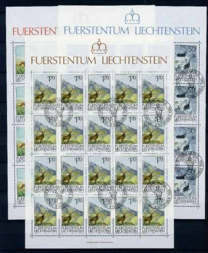 Liechtenstein 907-909 gestempelt als Kleinbögen, Ersttagssonderstempel #JB002