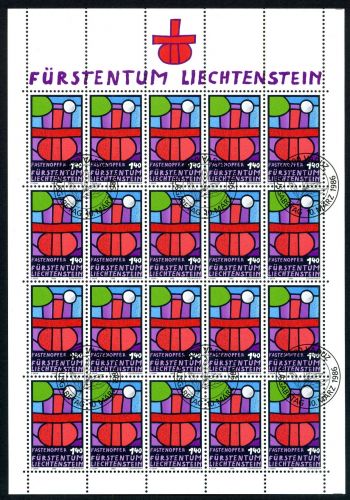 Liechtenstein 895 gestempelt als Kleinbogen, Ersttagssonderstempel #JB007