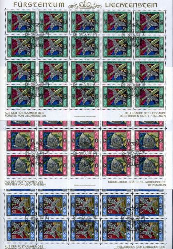 Liechtenstein 890-892 gestempelt als Kleinbögen, Ersttagssonderstempel #JB009