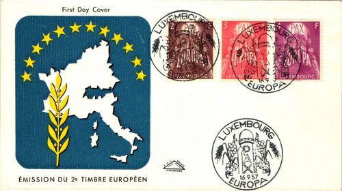 Luxemburg 572-574 gestempelt als FDC #IG864