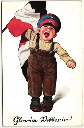 AK Deutschland Gloria Viktoria! Feldpost 1915 gebraucht #PM748