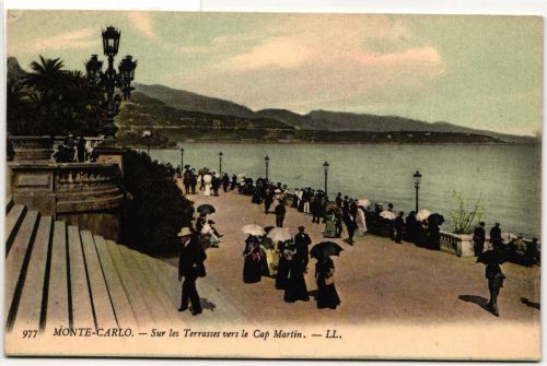 AK Monte-Carlo Sur les Terrasses vers le Cap Martin ungebraucht #PM768