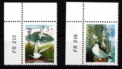 Färöer 221-222 postfrisch Vögel #IL846