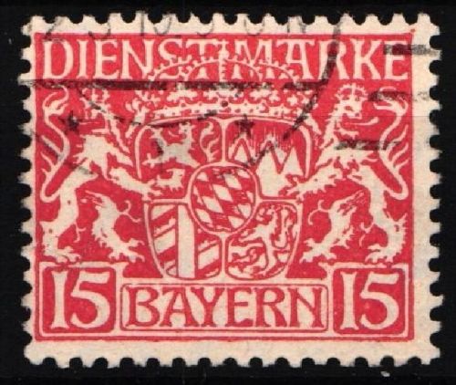 Bayern Dienstmarken D 27 w gestempelt