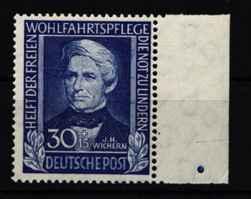 BRD Bund 120 postfrisch Seitenrand mit Zähnungspunktur neben Feld 40 #IW955