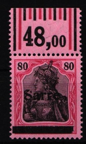 Saargebiet 16 I W OR postfrisch geprüft Braun BPP #IR696