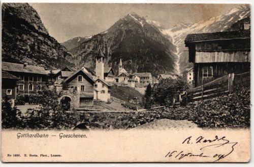 AK Goeschenen Gotthardbahn 1904 gebraucht #PM833