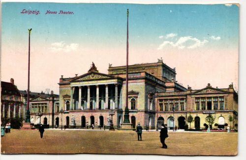 AK Leipzig Neues Theater Feldpost 1916 gebraucht #PM846