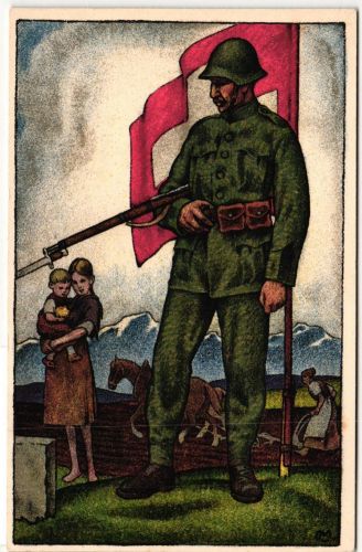 AK Schweiz Nationalspende für unsere Soldaten u. ihre Familien ungebraucht #PM873