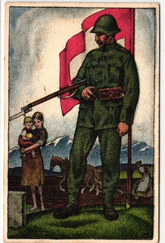 AK Schweiz Nationalspende für unsere Soldaten u. ihre Familien gebraucht #PM874
