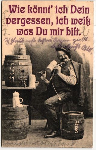 AK Deutschland Grußkarte 1908 gebraucht #PM915