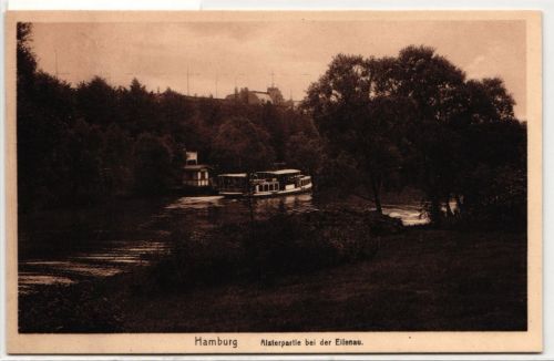 AK Hamburg Alsterpartie bei der Eilenau ungebraucht #PM979
