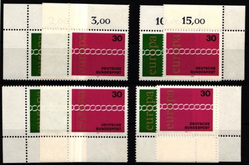 BRD 675-676 postfrisch Ecke 1-4, FN 0 #IZ654
