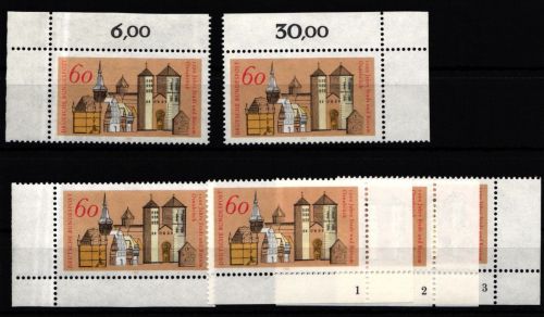 BRD 1035 postfrisch Ecke 1-4, FN 1-3 #IZ668