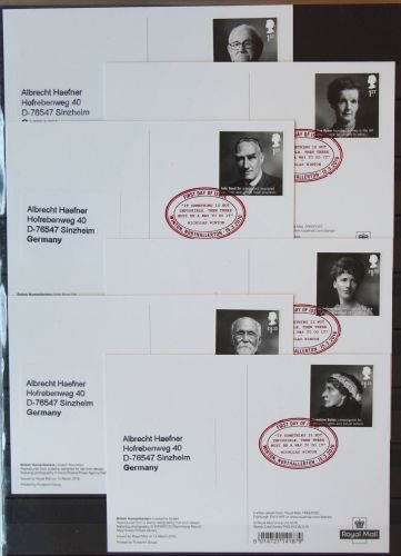 Großbritannien 3855-3860 gestempelt als Maximumkarten #IZ145