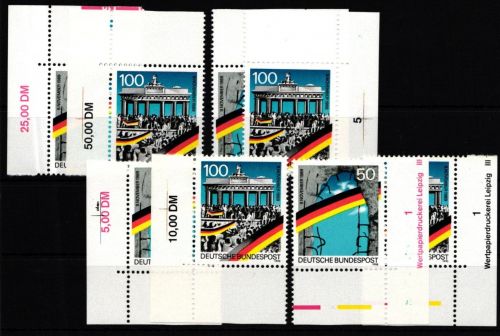 BRD 1481-1482 DV postfrisch Ecke 1-4, FN 0 Druckvermerk #IZ832