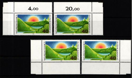 BRD 1052 postfrisch Ecke 1-4, FN 0 #IZ930